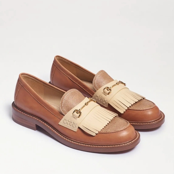Sam Edelman Shoes | Sam Edelman | Cammi Kiltie Tailored Loafer in Light Cuoio Brown Leather Size 6.5 | Color: Cream/Tan | Size: 6.5 | Bianca_Pulido's